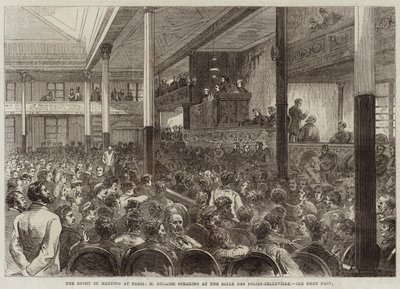 The Right of Meeting at Paris, M Ducasse speaking at the Salle des Folies-Belleville by Jules Pelcoq